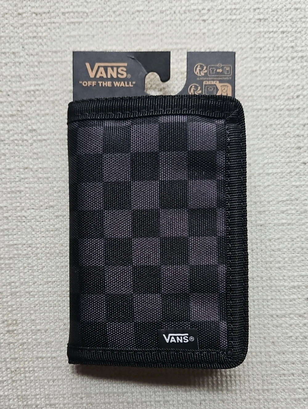 VANS BLACK CHECKERBOARD WALLET